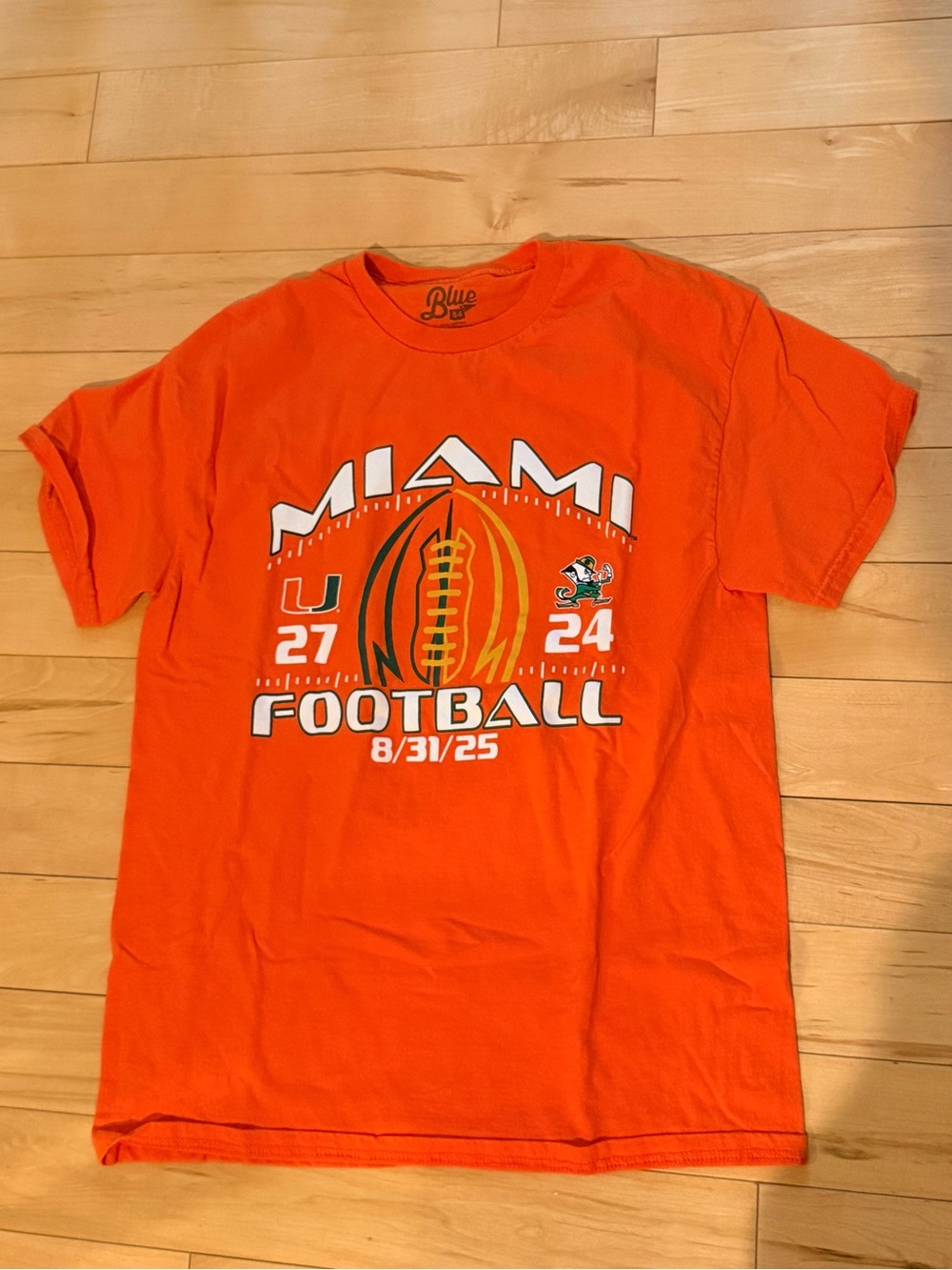 University of Miami Football Orange Graphic Tee